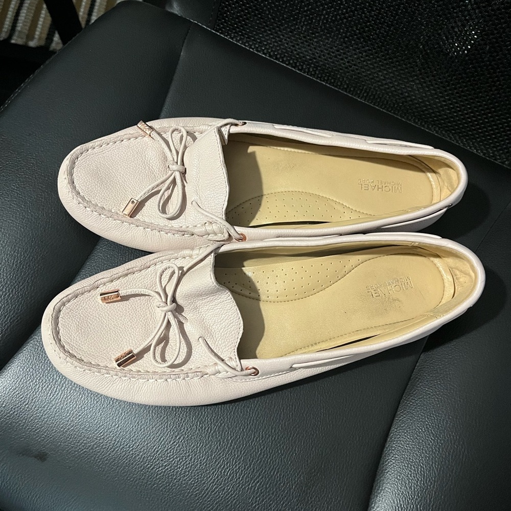 Rose gold MK loafers